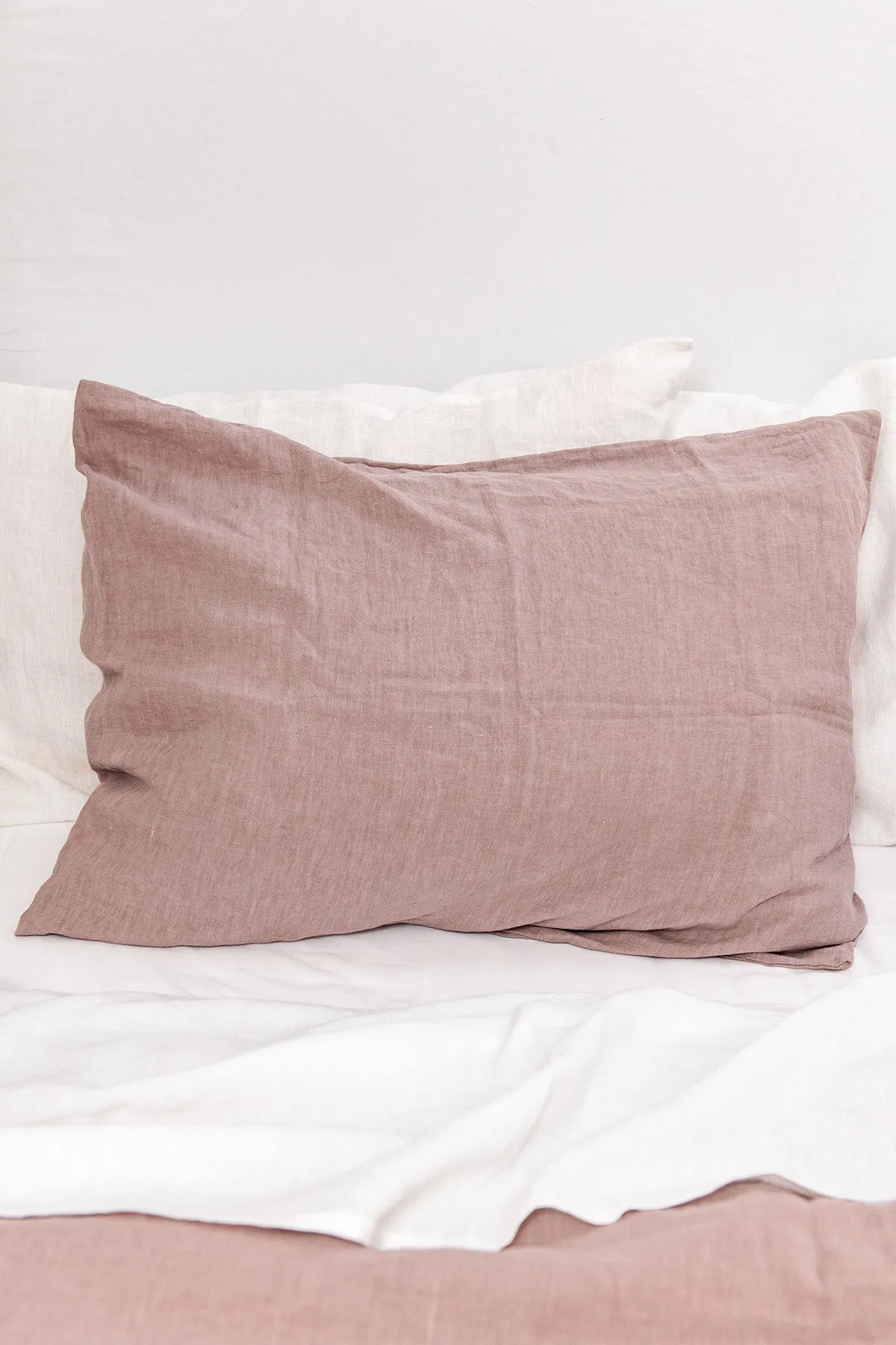 Linen Pillowcase Rosy Brown