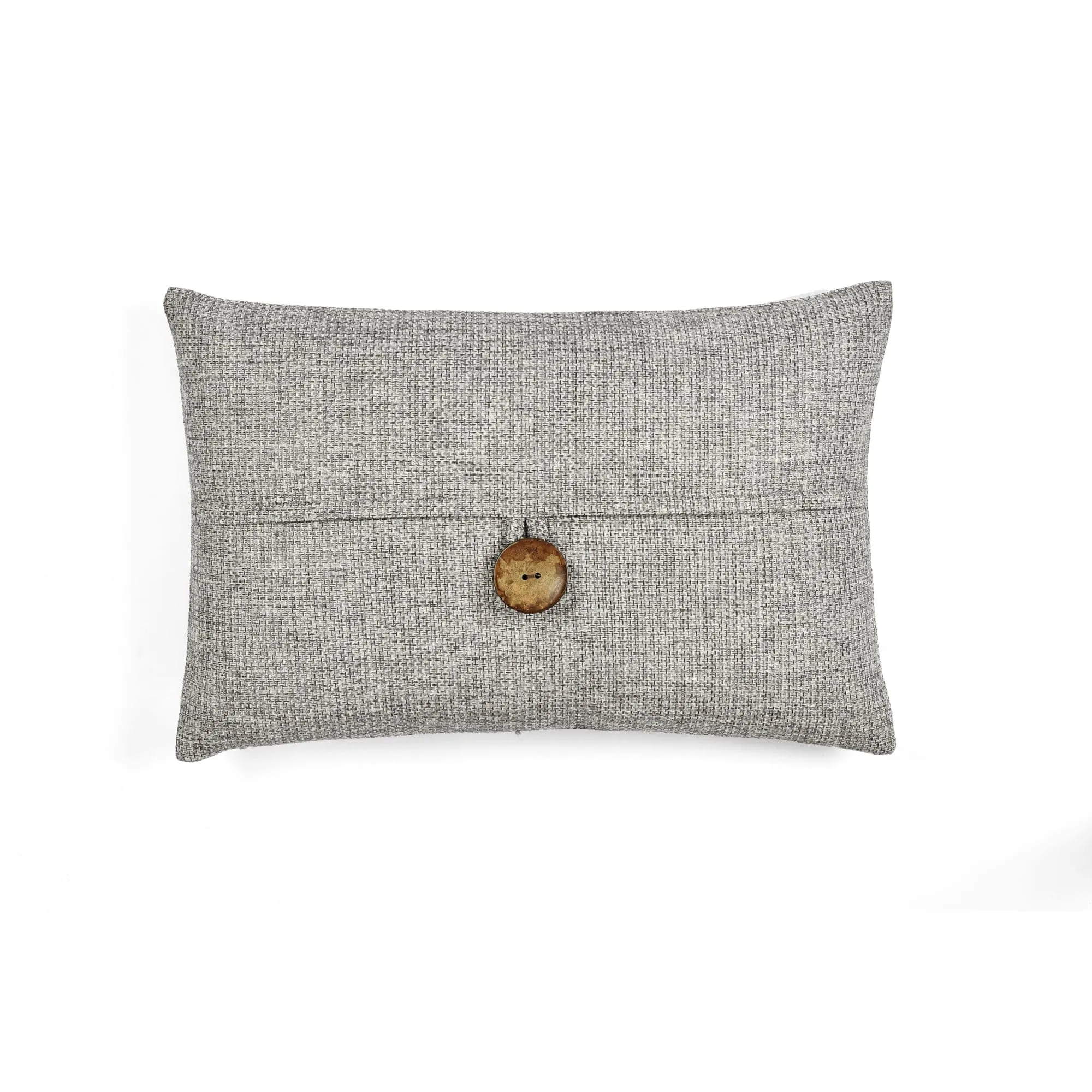 Linen Texture Woven Button Decorative Pillow Cover