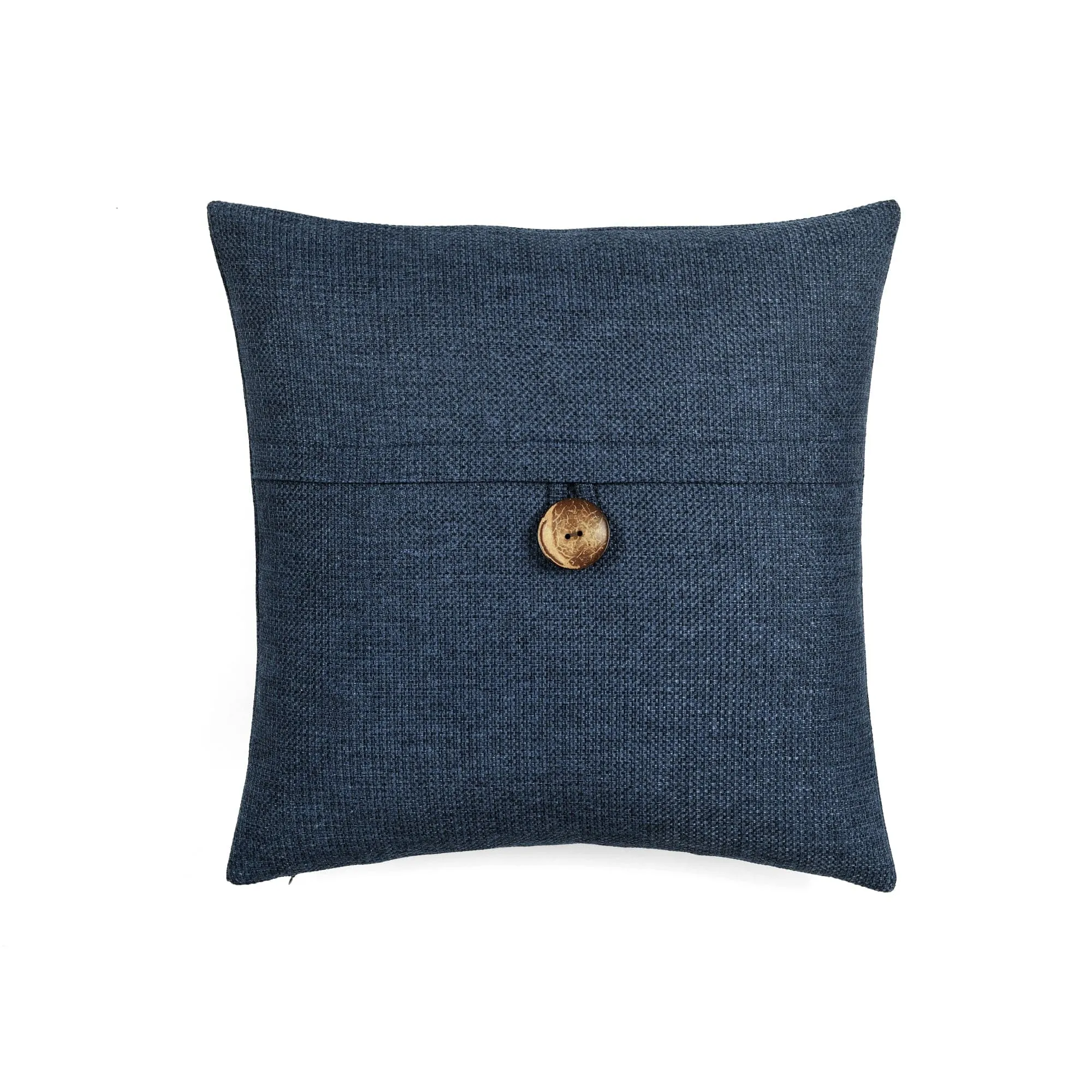 Linen Texture Woven Button Decorative Pillow Cover