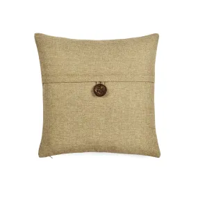 Linen Texture Woven Button Decorative Pillow Cover