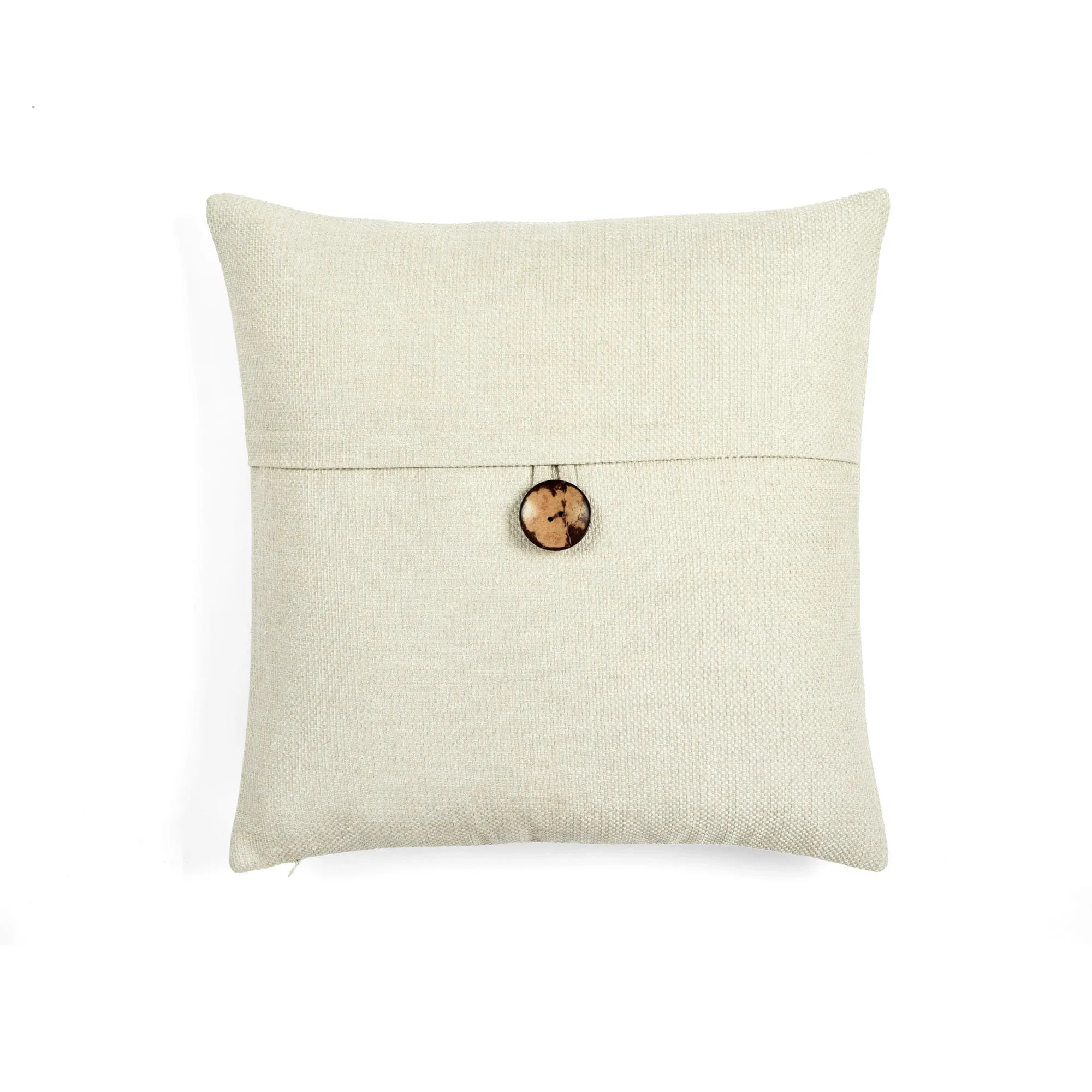 Linen Texture Woven Button Decorative Pillow Cover