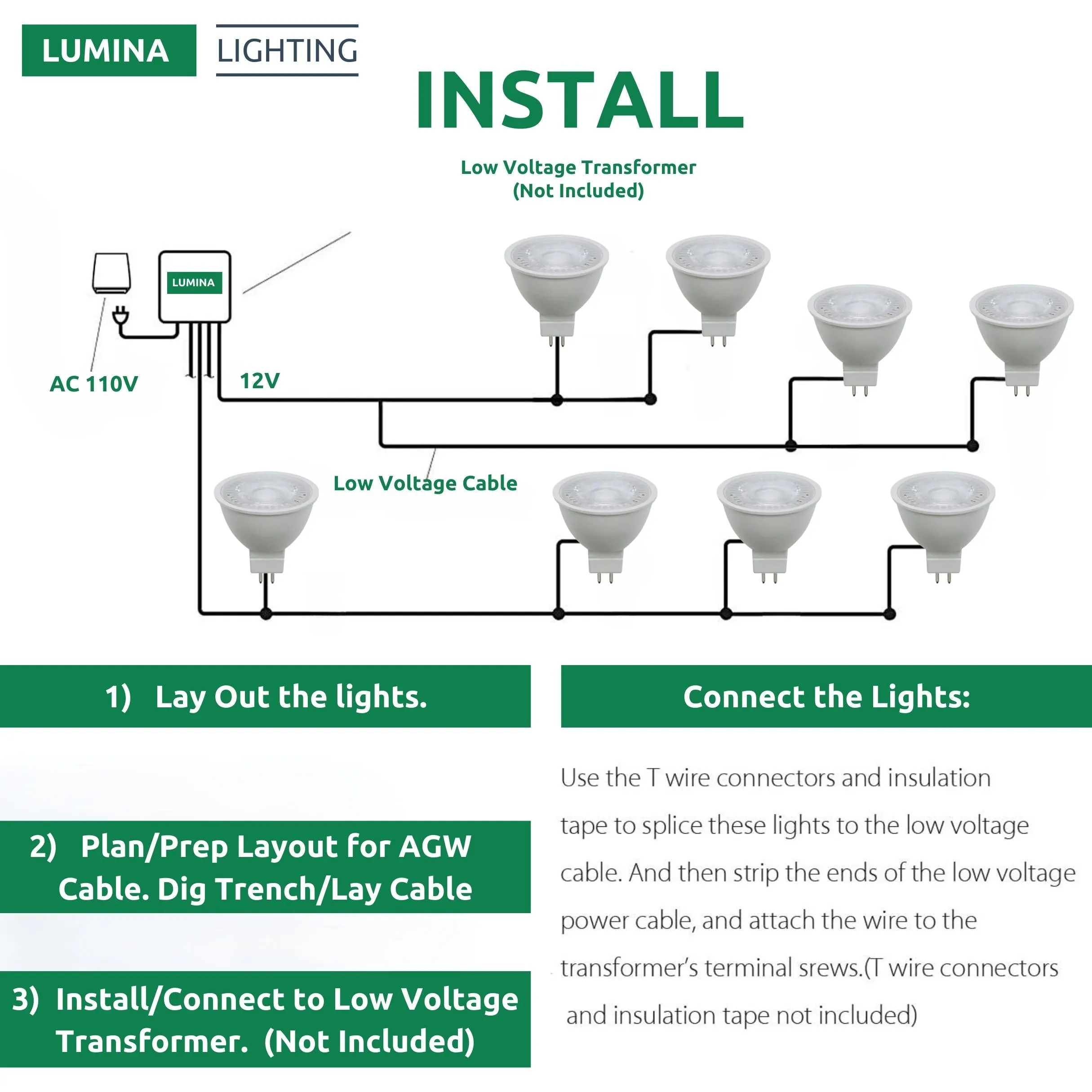 Lumina Lighting® 5W MR16 LED Bulb | AC/DC 12V 3000K Warm White 560 Lumens | (6-Pack)