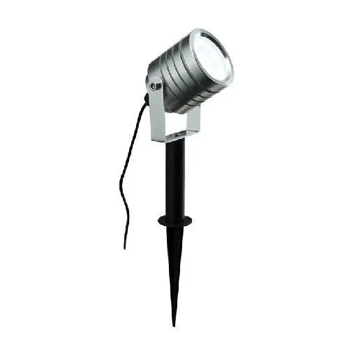 Luminatra 5 Watt IP65 Cool White (6500K) LED Silver Anodised Spike Light