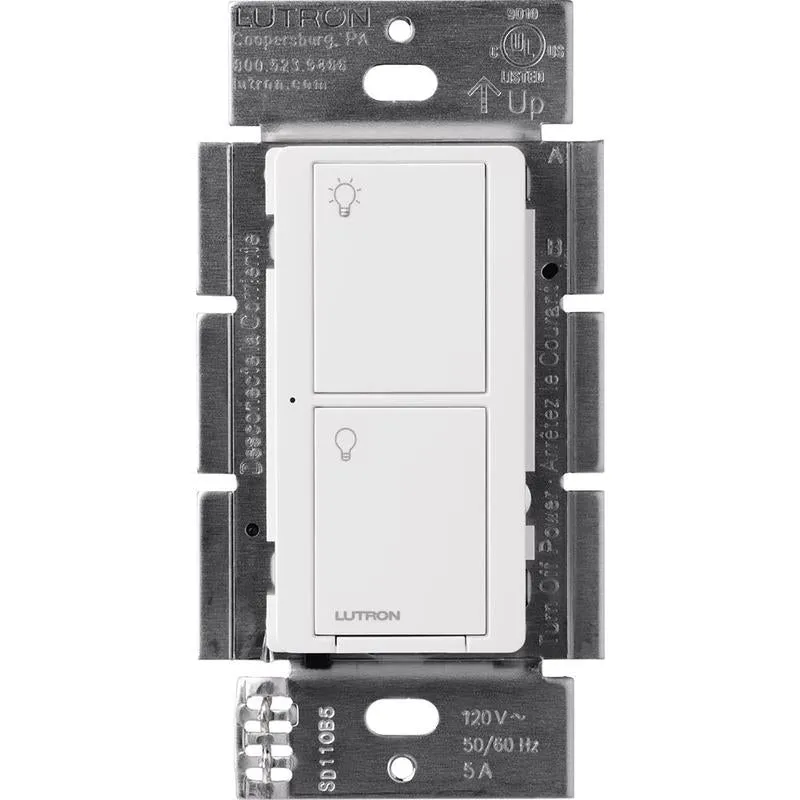 Lutron Caseta 5 amps Single Pole Wireless Rocker Switch White 1 pk