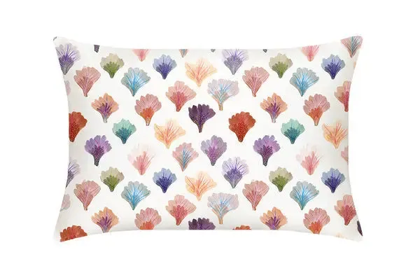 Mayfairsilk Coral Fans Pure Silk Pillowcase