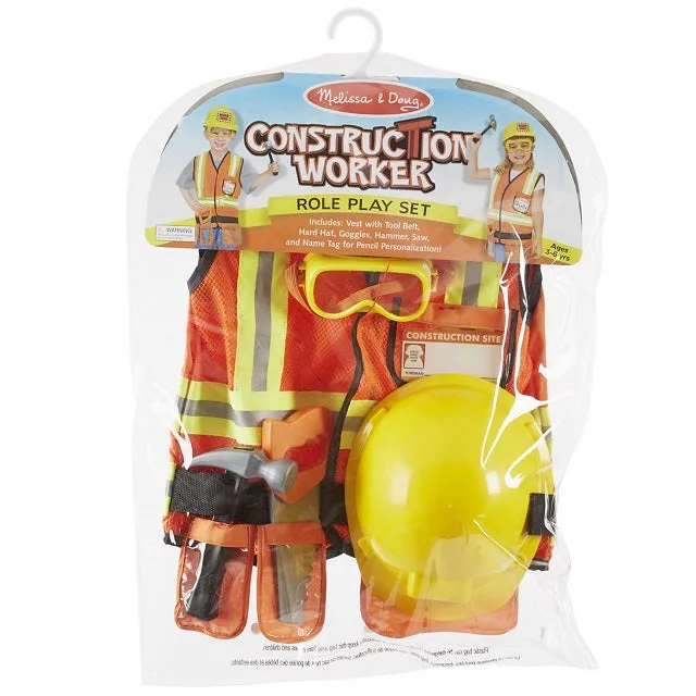 Melissa & Doug Construction Worker Role Play Costume Set