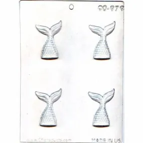 Mermaid Tail Chocolate Mold 2.5" FREE CUSA SHIPPING Cake Cookie Soap Plaster Concrete