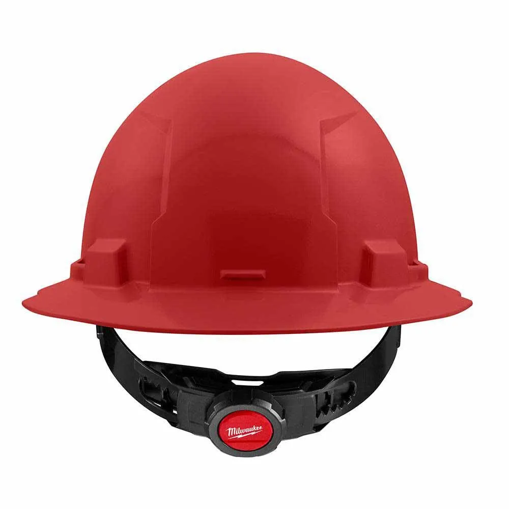 Milwaukee 48-73-1109 Red Full Brim Hard Hat with 4PT Ratcheting Suspension – Type 1 Class E