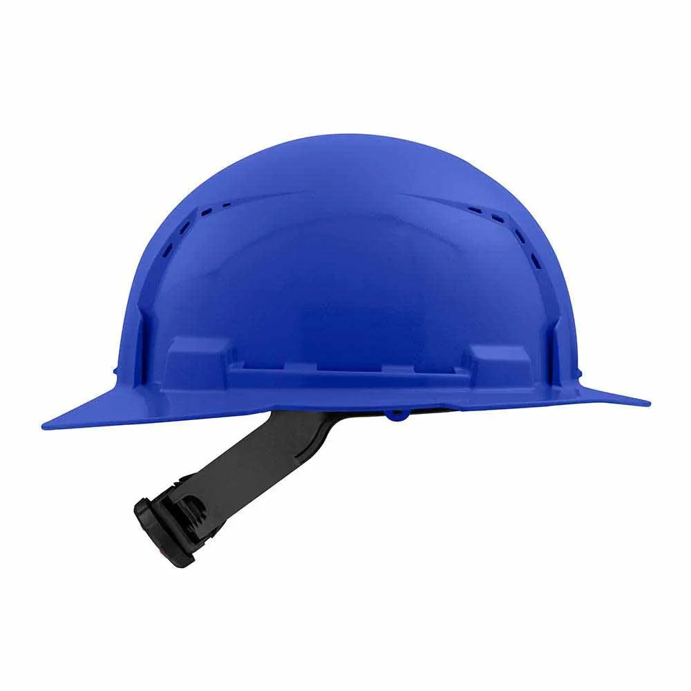 Milwaukee 48-73-1205 Blue Full Brim Vented Hard Hat with 4PT Ratcheting Suspension – Type 1 Class C