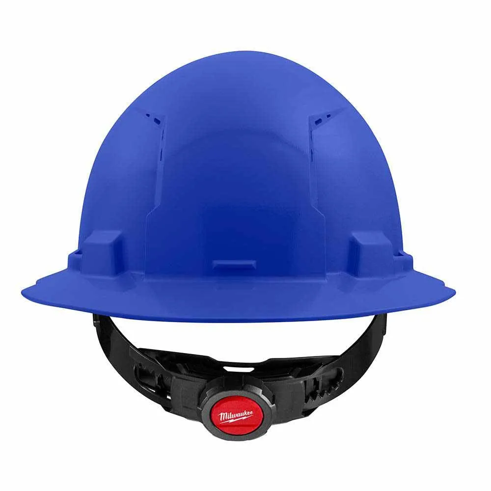 Milwaukee 48-73-1205 Blue Full Brim Vented Hard Hat with 4PT Ratcheting Suspension – Type 1 Class C