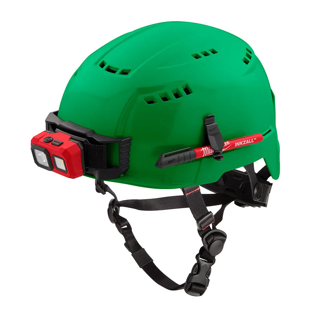 Milwaukee 48-73-1306 BOLT Green Safety Helmet (USA) - Type 2, Class C, Vented