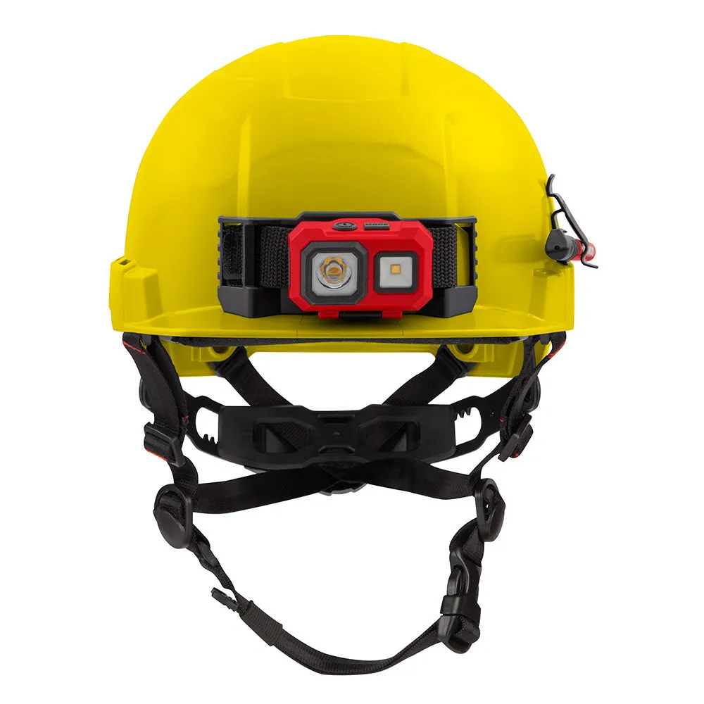 Milwaukee 48-73-1323 BOLT Yellow Front Brim Safety Helmet (USA) - Type 2, Class E, Non-Vented