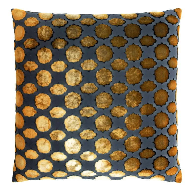 Mod Fretwork Copper Ivy Velvet Pillows