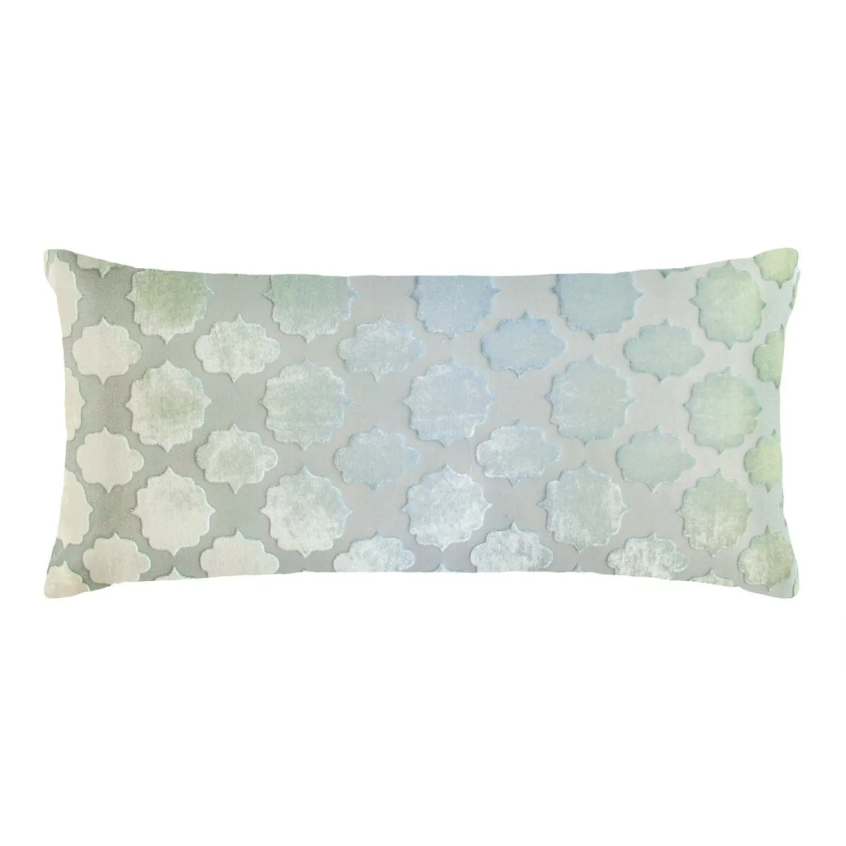 Mod Fretwork Ice Velvet Pillows by Kevin O’Brien Studio