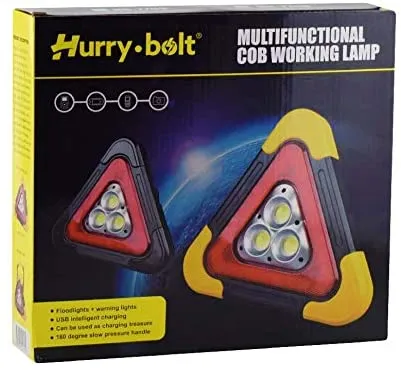 Multifunctional LED Cob Working lamp, Solar Powered Warning Lights Hurry Bolt - HB-7709