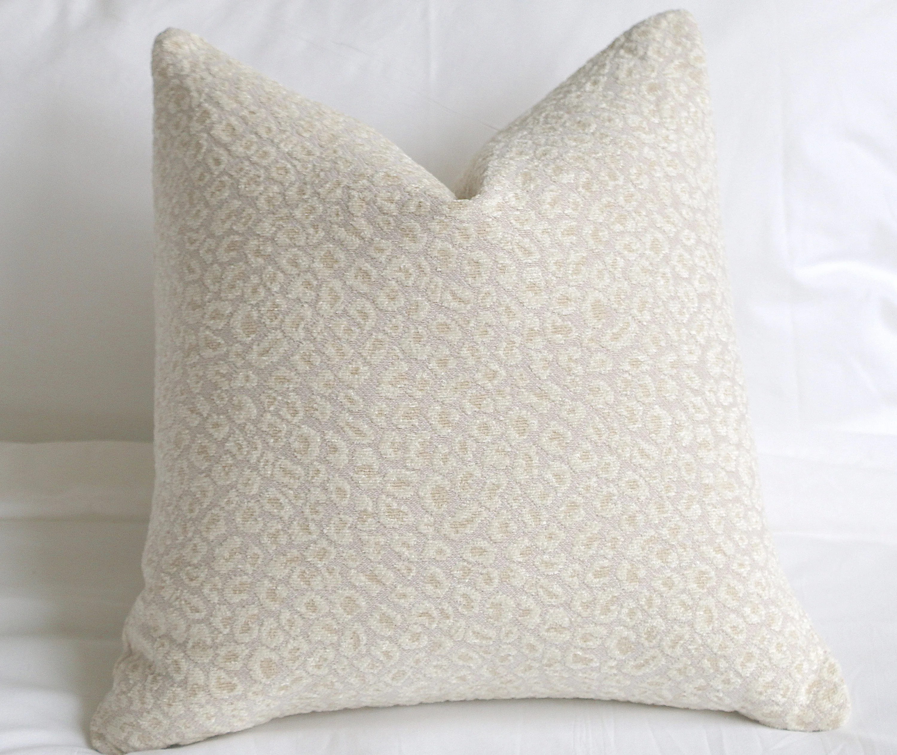 Navy or Cream Leopard Pillow Cover / Indigo Chenille Leopard: Available in 10 Sizes