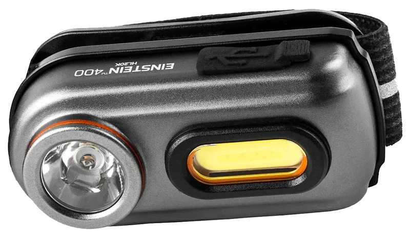 Nebo EINSTEIN NEB-HLP-0005 Headlamp, 300 mAh, Lithium-Ion Battery, LED Lamp, 400, 436 ft Beam Distance, Black :CD: QUANTITY: 1