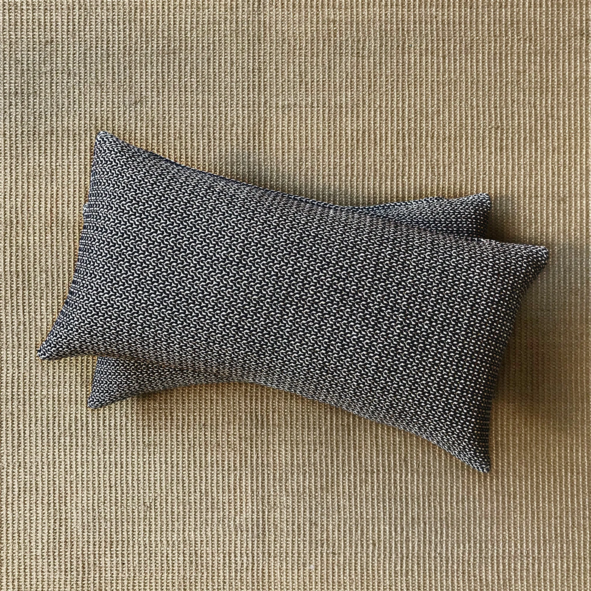 Neutral Contemporary Textured Lumbar Pillow Cover 11x21