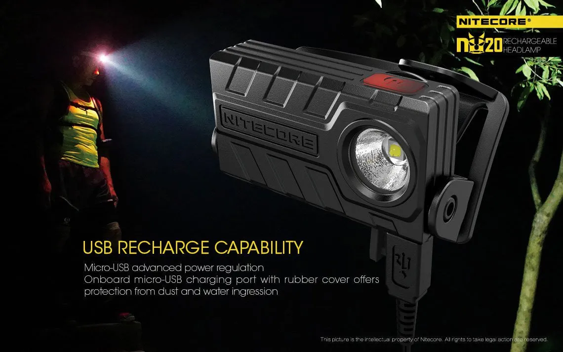 Nitecore NU20 USB Rechargeable LED Headlamp