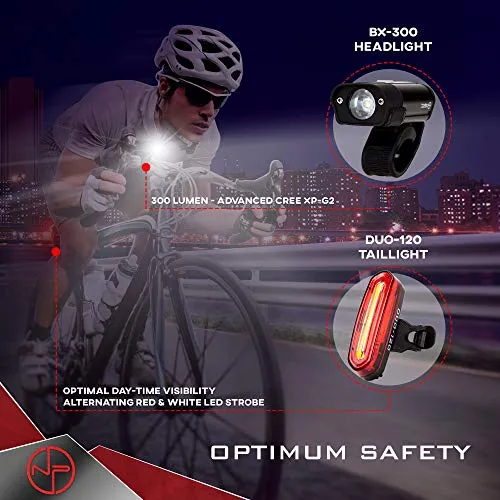 NP NIGHT PROVISION BX-300 Bike Light Set