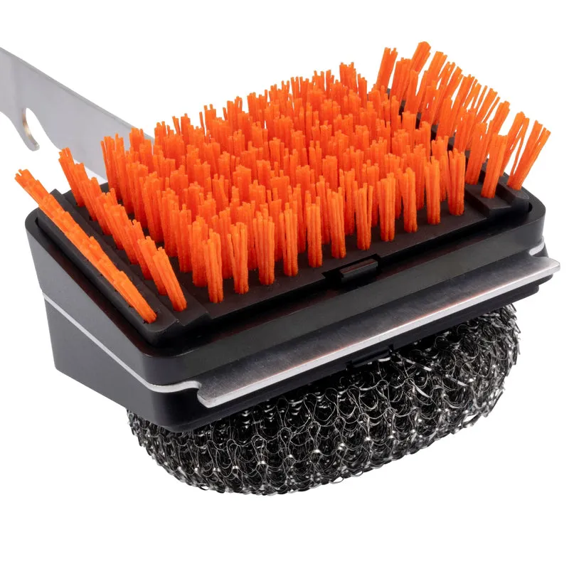 Oklahoma Joe's Blacksmith Grill Brush with Scraper 3.75 in. H X 4.75 in. L X 3.75 in. W 1 pk