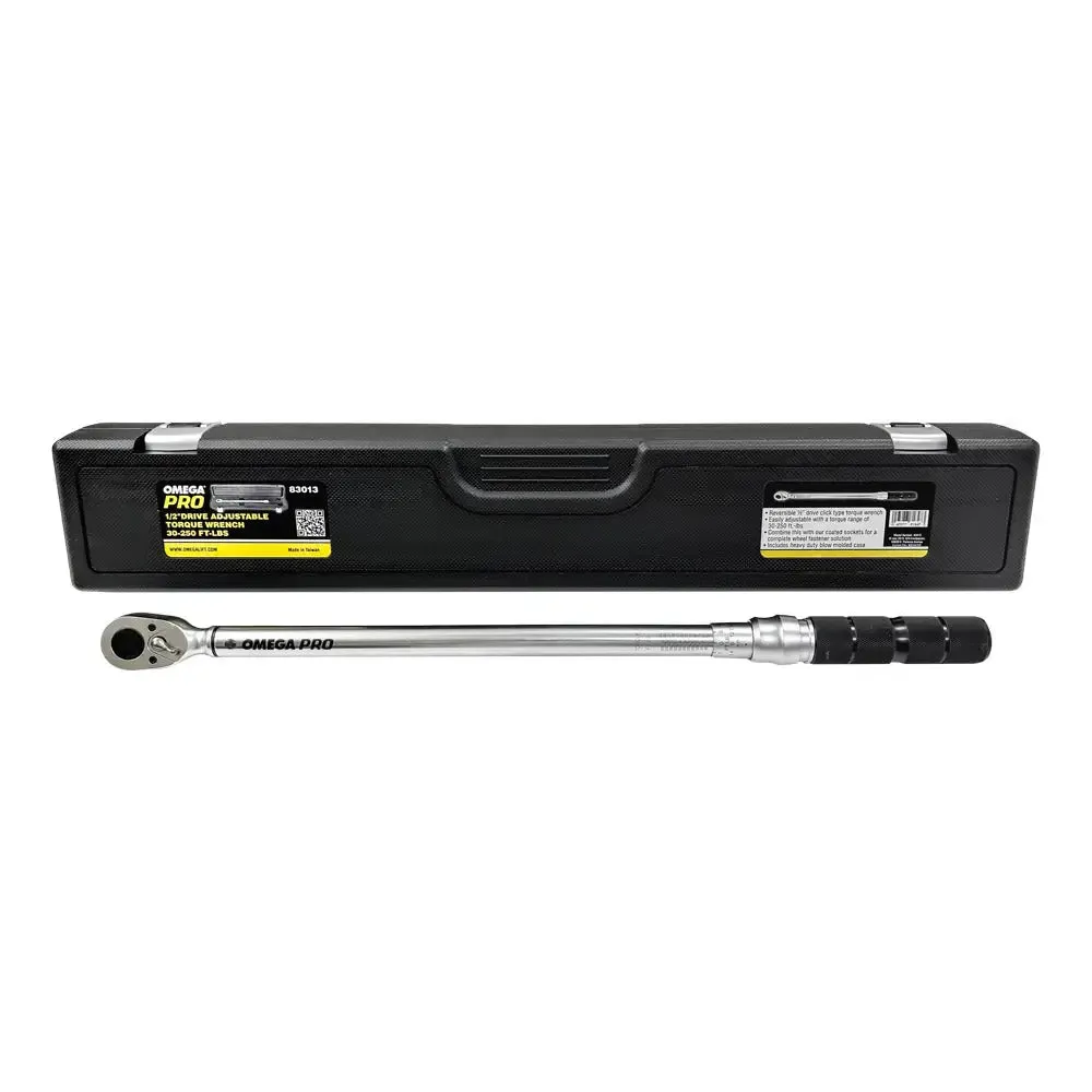 Omega 83013 1/2" Dr. Adjustable Torque Wrench 30-250 FT/Lbs.