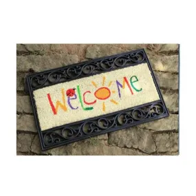 OnlyMat Stylish Coco Rubber Tray Welcome Mat