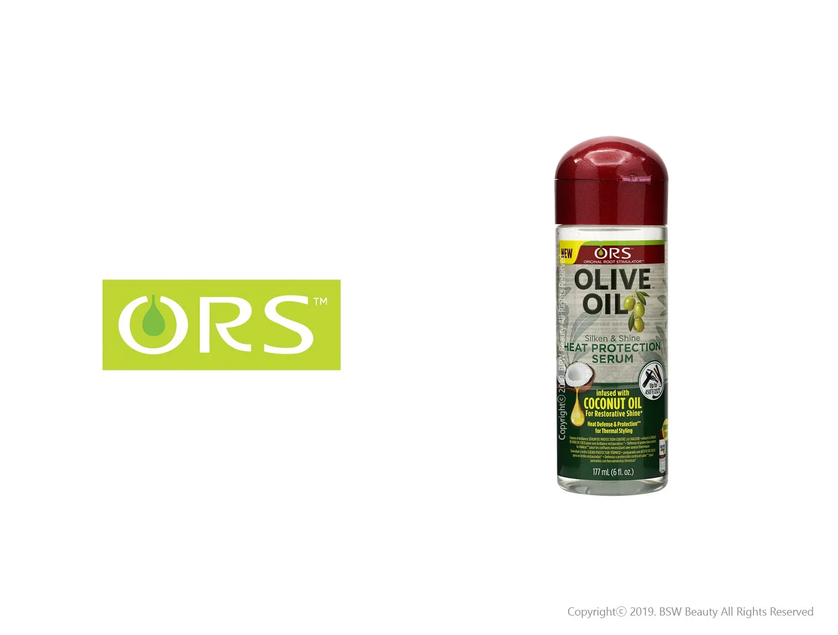 ORS OLIVE OIL SILKEN & SHINE HEAT PROTECTION SERUM 6oz