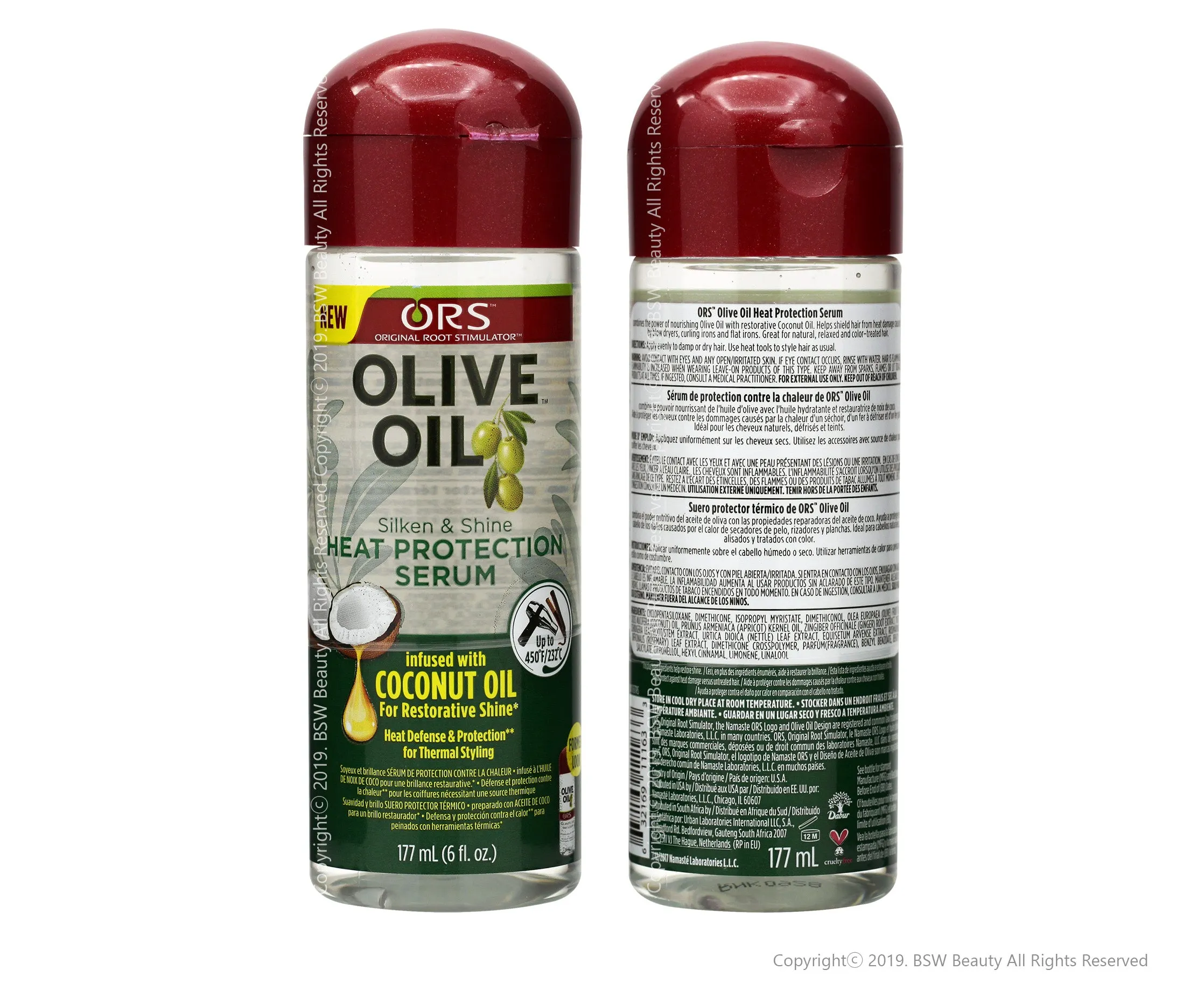 ORS OLIVE OIL SILKEN & SHINE HEAT PROTECTION SERUM 6oz