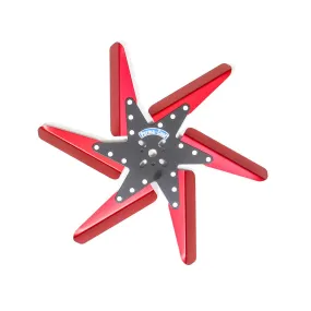 Perma-Cool Flex Fan Mechanical Cooling Fan 18" Fan 6 Blade 5/8" Pilot - Red Anodize/Black Center