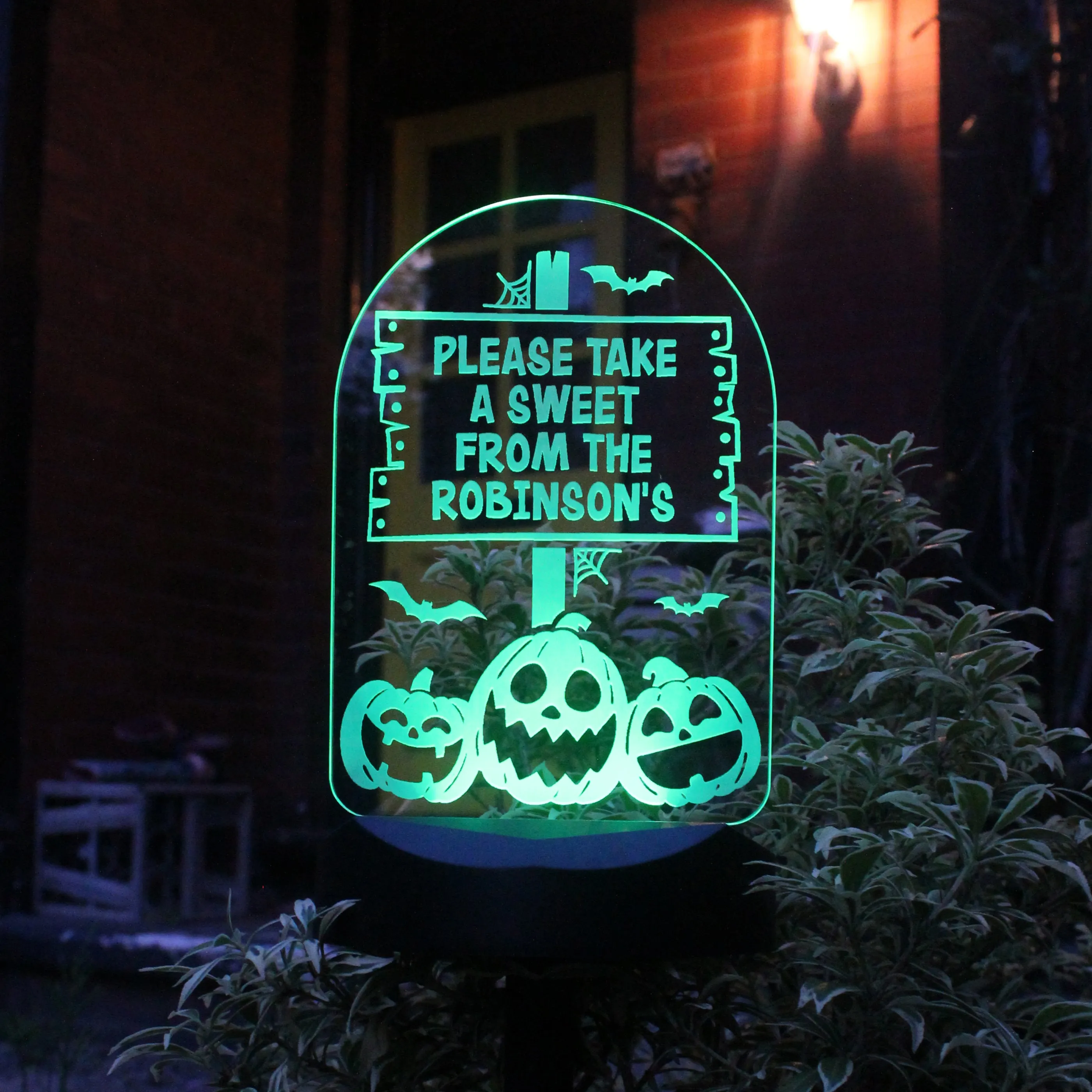 Personalised Pumpkin Patch Halloween Solar Light