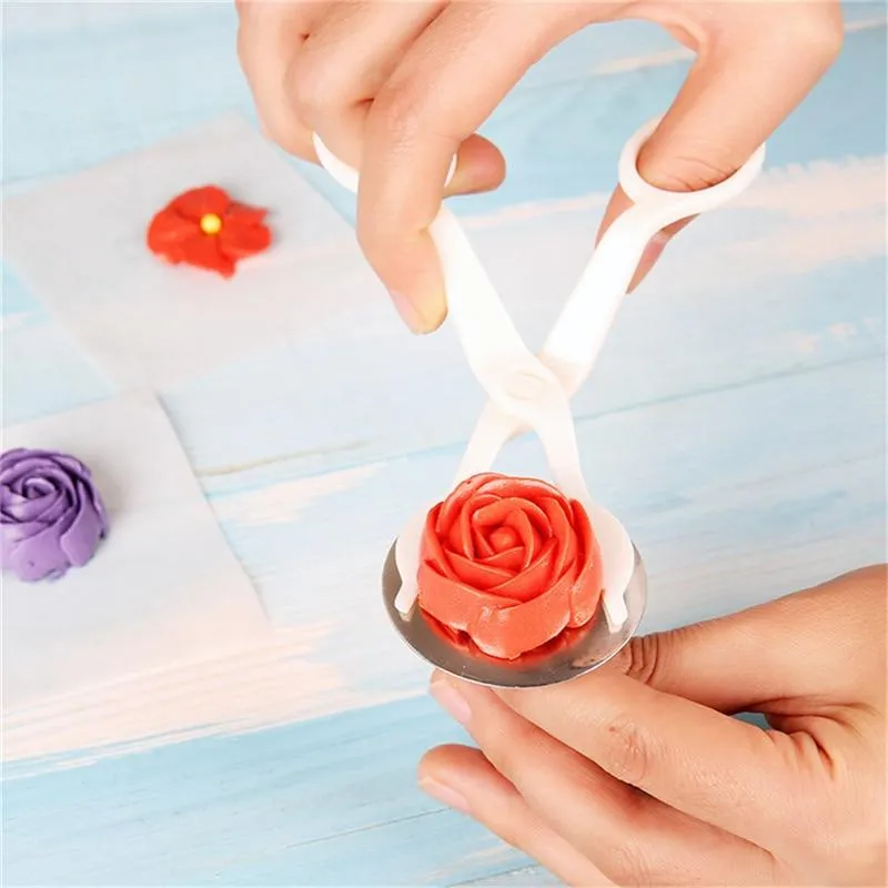 Piping Flower Scissors and Decorating Tray