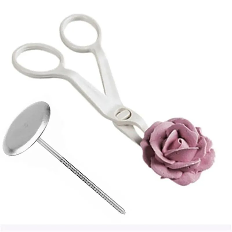 Piping Flower Scissors and Decorating Tray