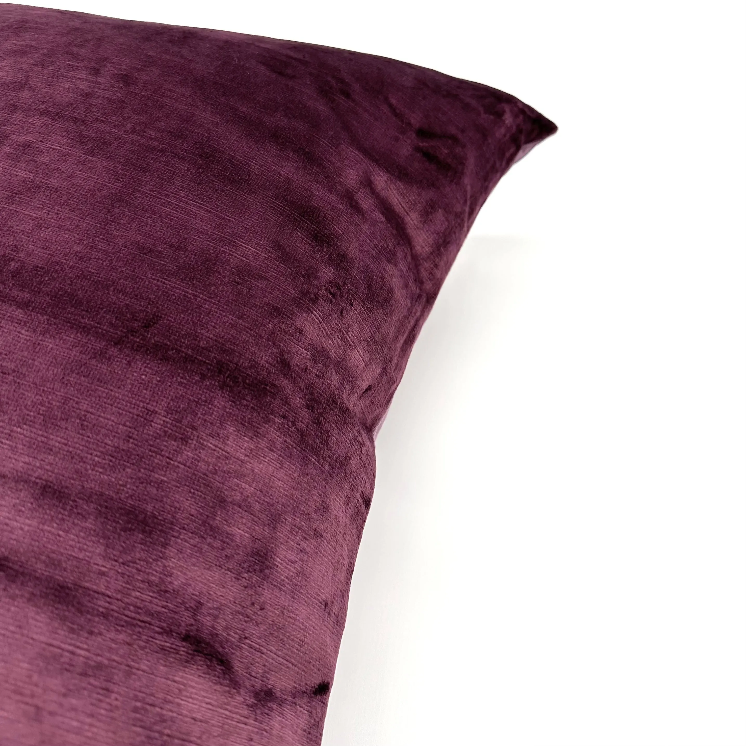 Plum Chic Velvet Throw Pillow Cover 20x20