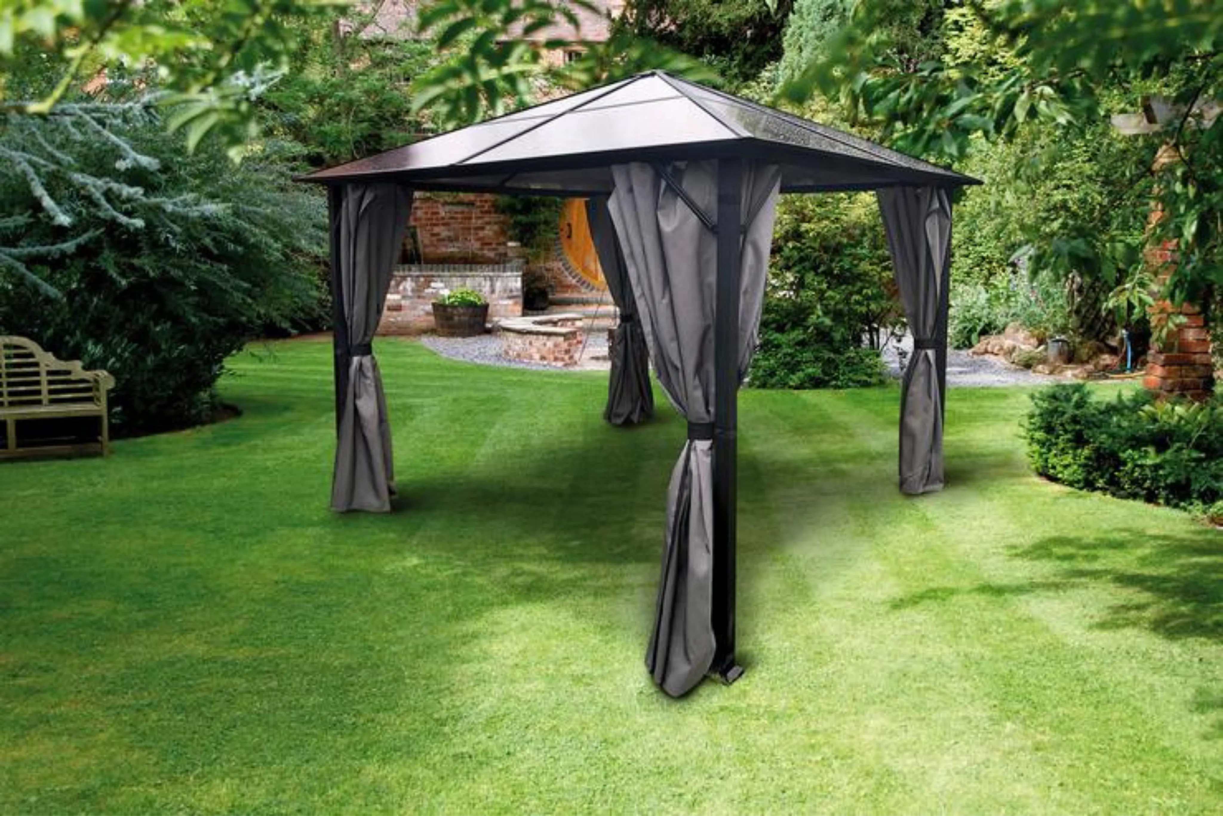 Polycarbonate Gazebo Mosquito Curtain Set