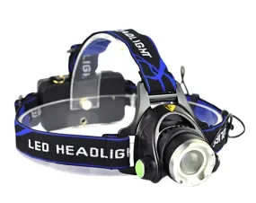 Powerful 4-Mode 5W LED Headlamp USB Rechargeable Zoom Headlight 395nm UV & White Head Torch For Camping Scorpion Detector