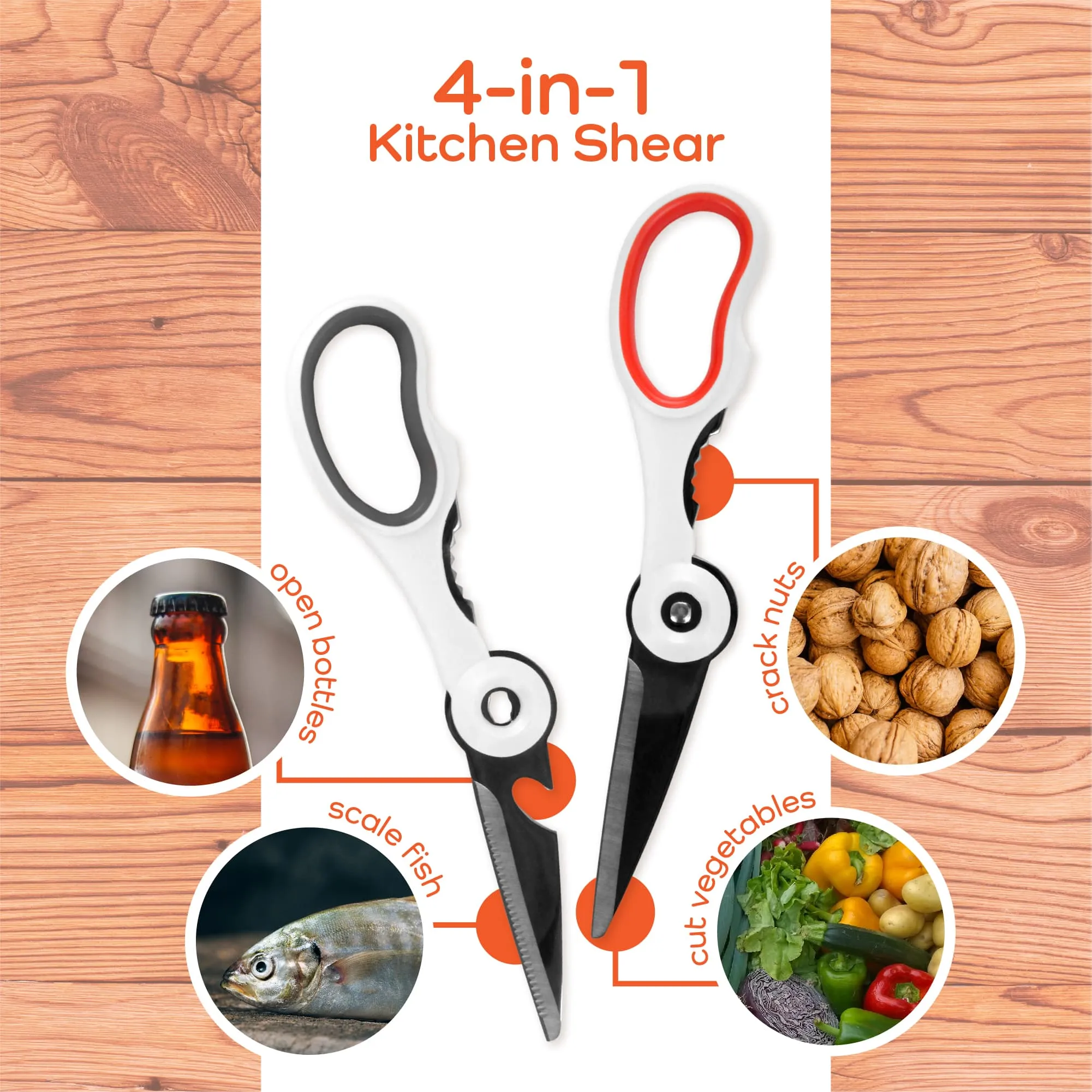 Premium 4-in-1 Kitchen Shears