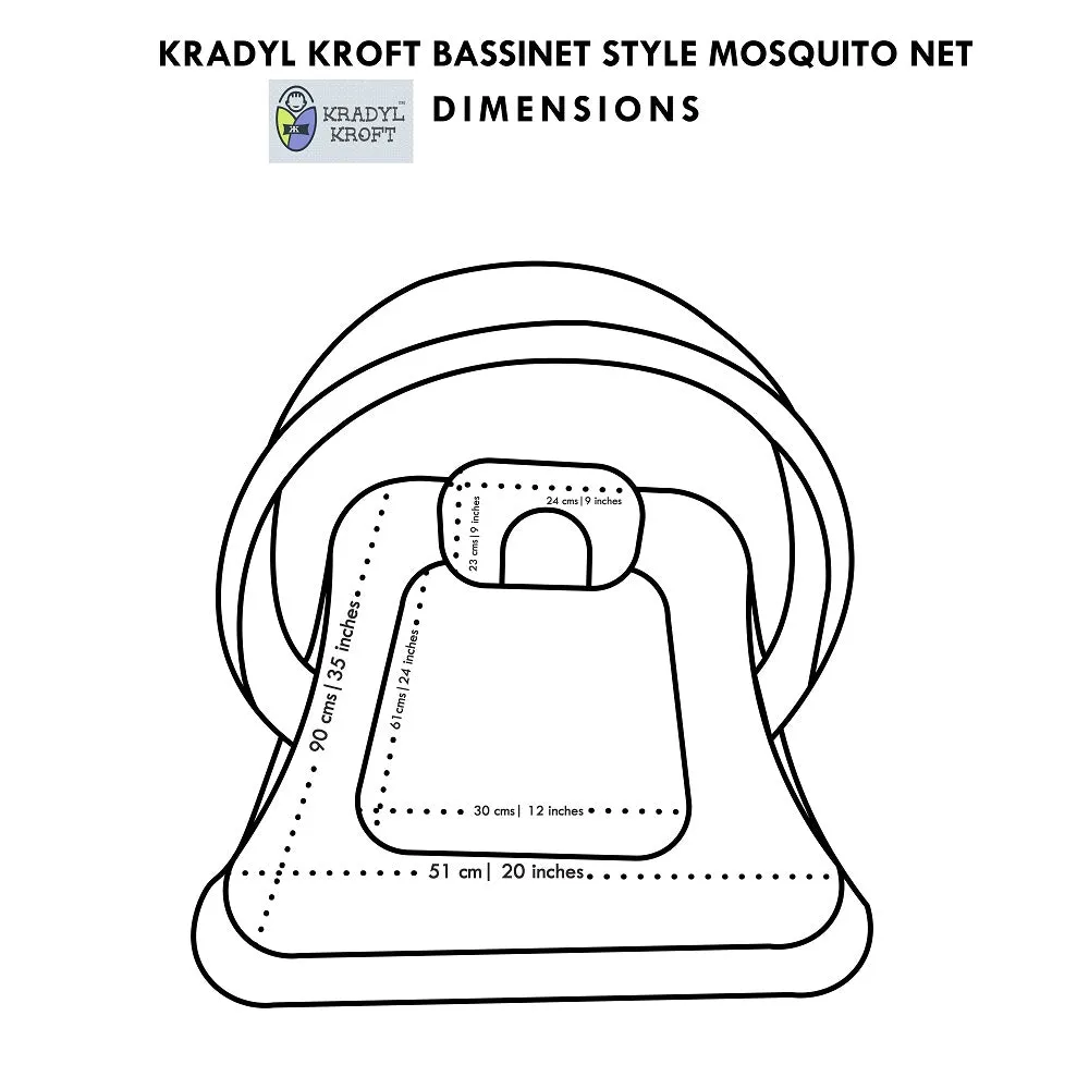 Pristine - Kradyl Kroft Bassinet Style Mosquito Net Bedding for Infants