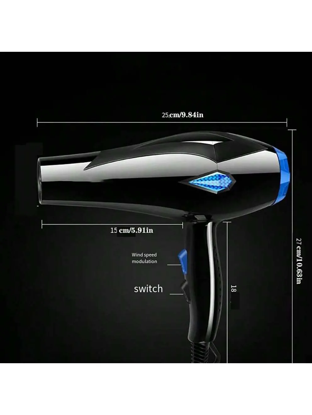 Professional Hair Dryer Set, Blow Dryer Dc Motor Fast Drying With 2 Speed, Hair Blow Dryer Hair Care Gift For Home Use