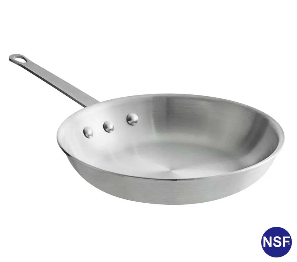 Professional Natural Aluminum Frying Pan Commercial Aluminum Cookware NSF