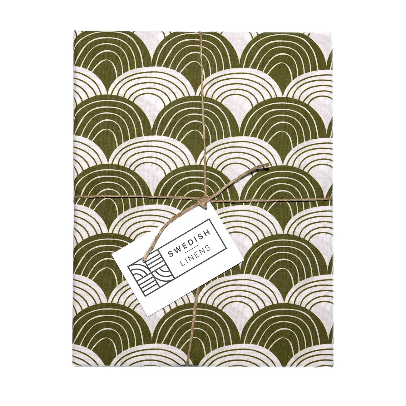 RAINBOWS | Olive green | Pillowcase | 50x60cm / 19.6x23.6"