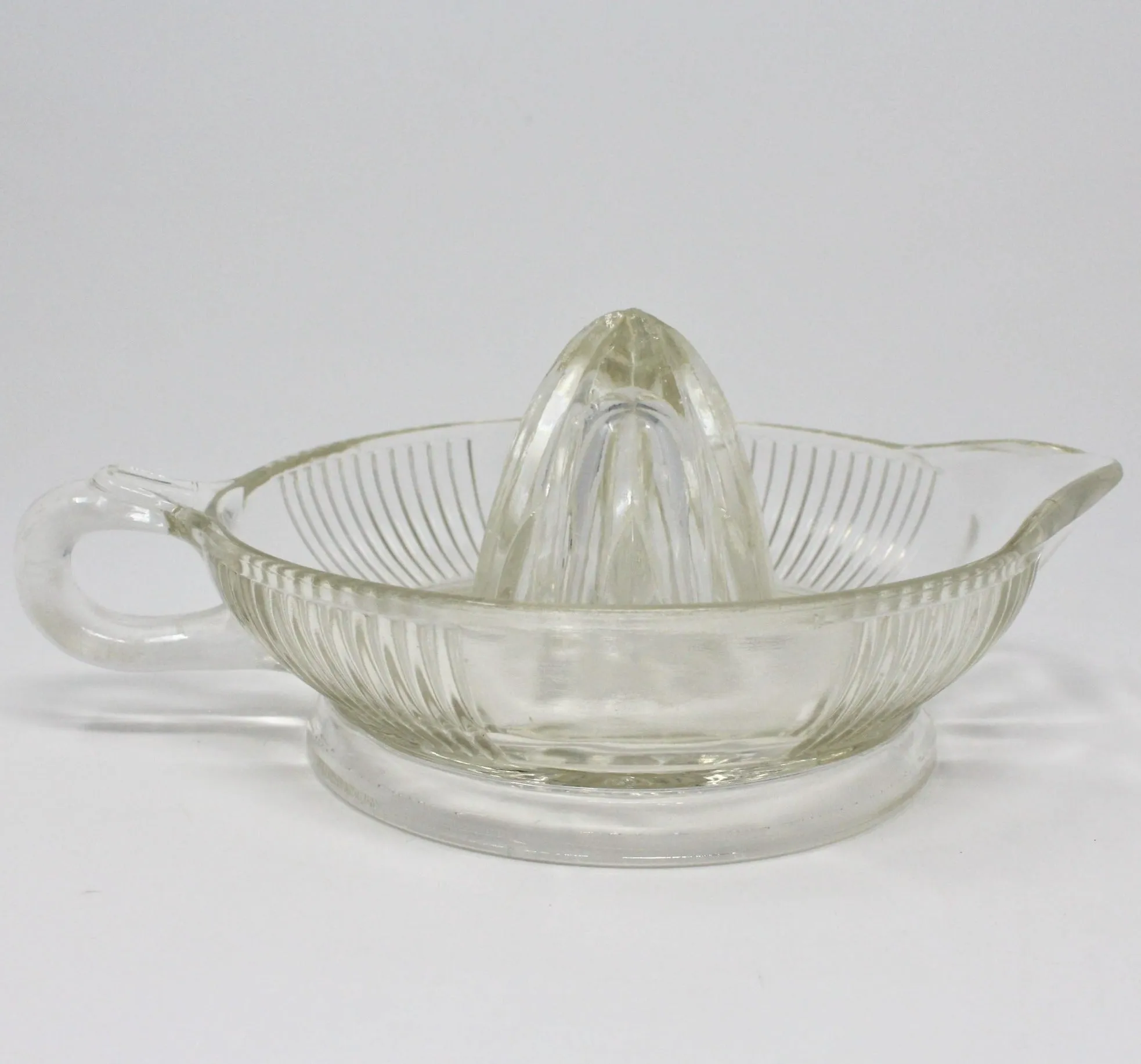 Reamer / Fruit Juicer, Depression Glass, Clear, Vintage