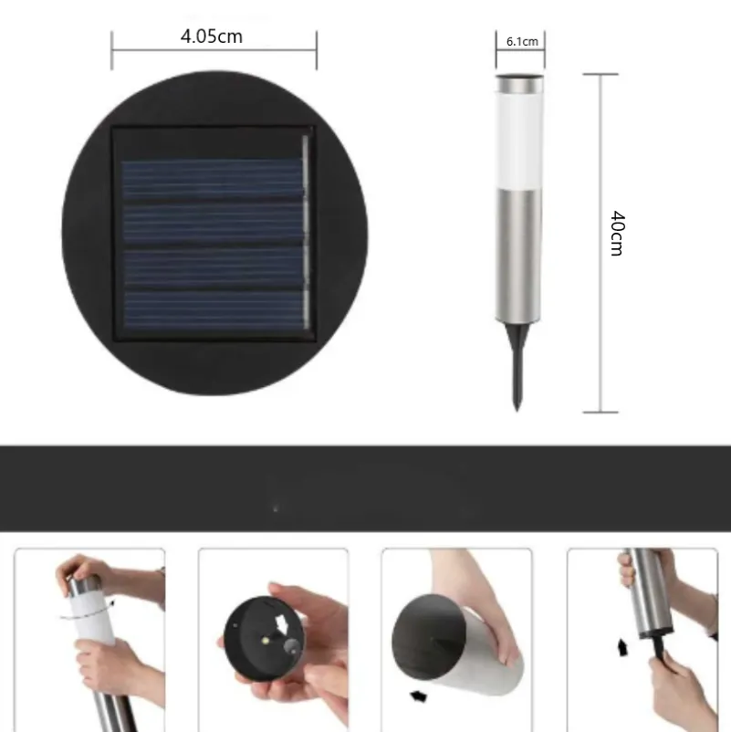 Reptronic Modern Solar LED landscape light- Stainless steel