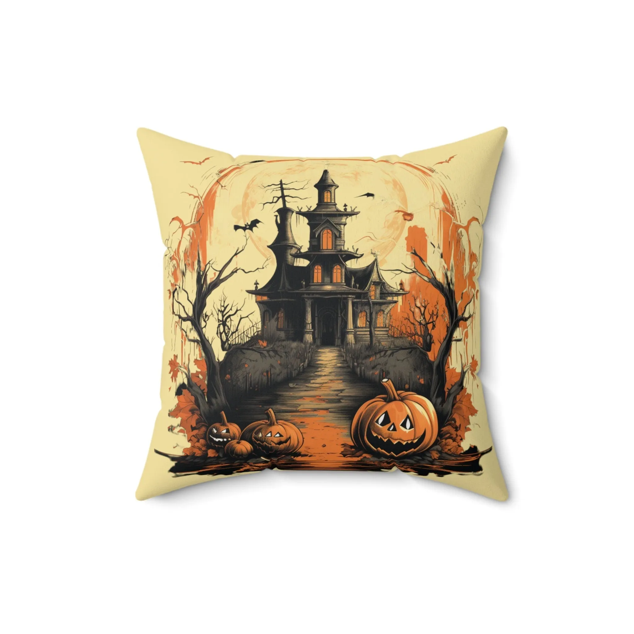 Reversible Halloween and Customizable Fall Throw Pillow - Personalize Your Autumn Decor!