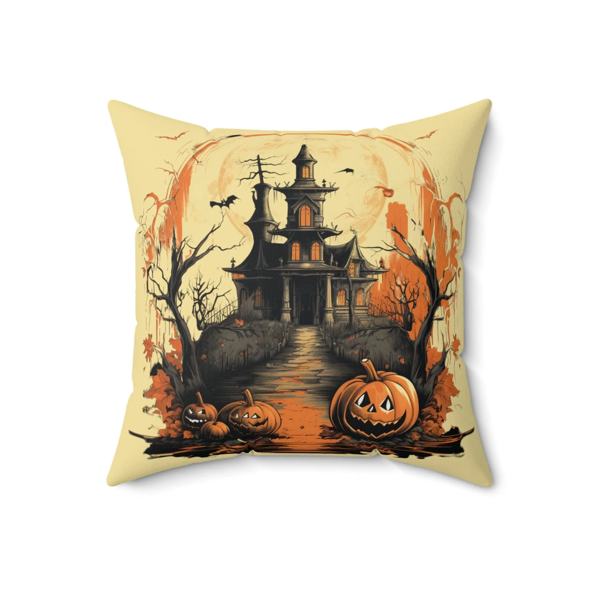 Reversible Halloween and Customizable Fall Throw Pillow - Personalize Your Autumn Decor!