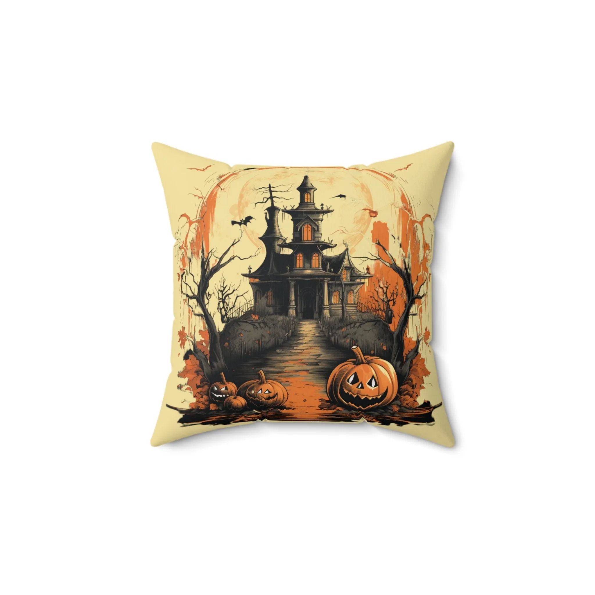 Reversible Halloween and Customizable Fall Throw Pillow - Personalize Your Autumn Decor!