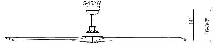 Rio Grande, 3-Blade, 88” Sweep, Oil Rubbed Bronze Finish