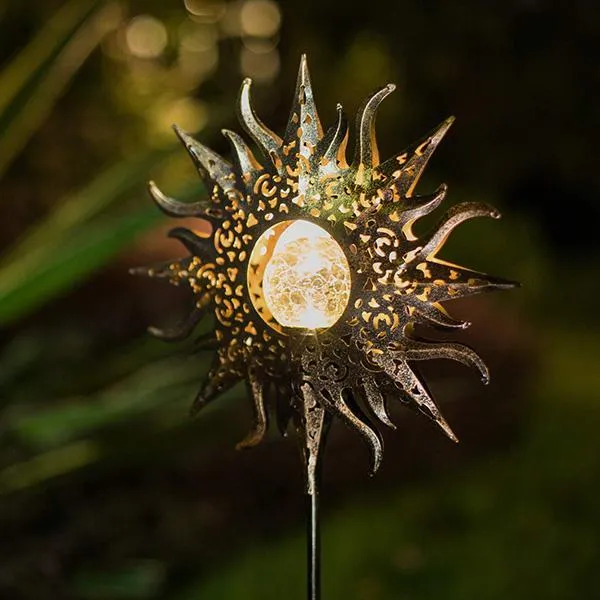 Romantic Solar Crackle Sun Garden Light