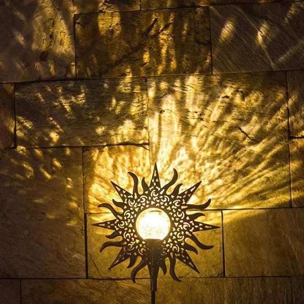 Romantic Solar Crackle Sun Garden Light