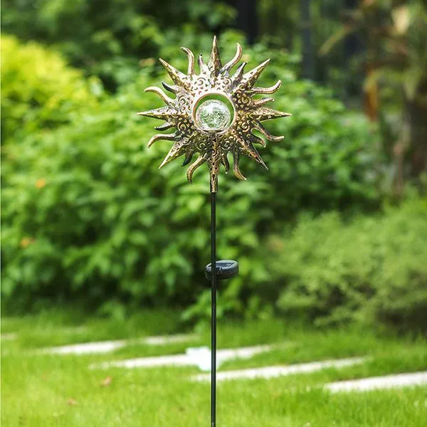 Romantic Solar Crackle Sun Garden Light